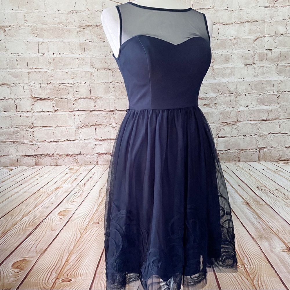 Eliza J mesh sleeveless party dress